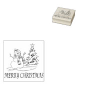 Tampons Encreurs Snowman et arbre (Tamponné)