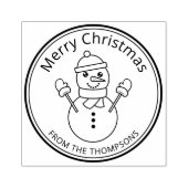 Tampons Encreurs Snowman Forme Festif Dessin Joyeux Noël (Impression)