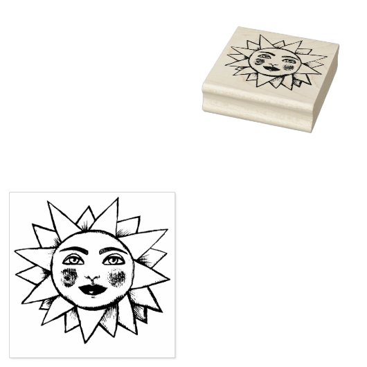 Tampons Encreurs Soleil ensoleillé en été (Tamponné)