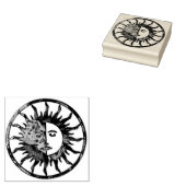 Tampons Encreurs Soleil & Lune - bleu vert + votre dos. (Tamponné)