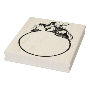 Tampons Encreurs Sorcière avec boule de cristal illustration timbre