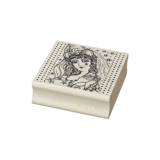 TAMPONS ENCREURS SORCIÈRE, CHAUD HALLOWEEN WITTER, COEUR À LA MAIN (Tampon)