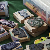 Tampons Encreurs Sorcière verte Pagan Pentacle Nature Wicca