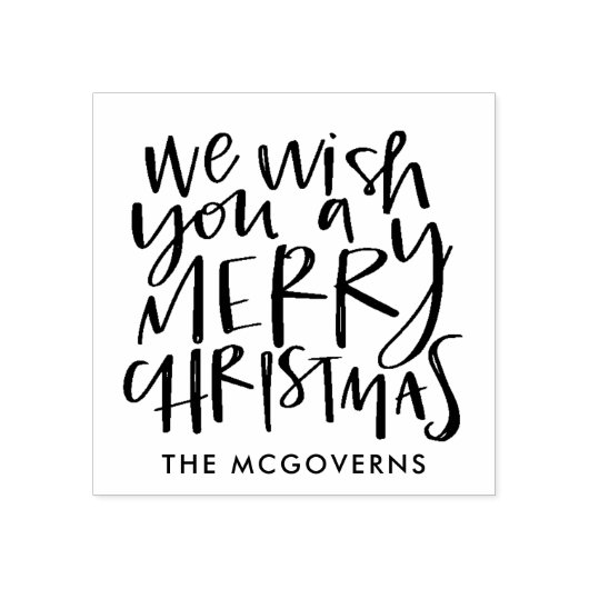 Tampons Encreurs Souhaitez-vous un joyeux Noël personnalisé Nom Sta (Impression)