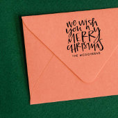 Tampons Encreurs Souhaitez-vous un joyeux Noël personnalisé Nom Sta