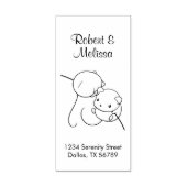 Tampons Encreurs Souris de récolte, paire de souris sur une adresse (Impression)