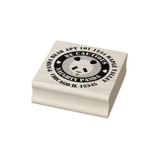 Tampons Encreurs Soyez prudents Naught Panda caoutchouc Timbre (Tampon)