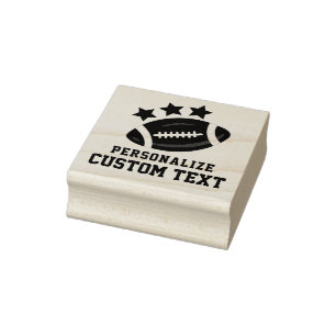 Tampons Encreurs Sports amusants Football & Étoiles Texte personnal
