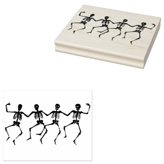 Tampons Encreurs Squelettes dansants timbre d'art silhouette (Tamponné)