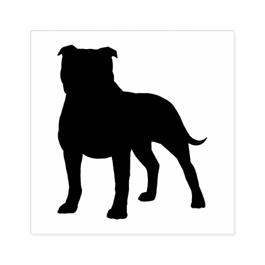 Tampons Encreurs Staffordshire Bull Terrier Staffy Chien Silhouette (Impression)