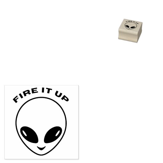 Tampons Encreurs STAMP - Alien + Timbre d'art Fire It Up (Tamponné)