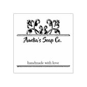Tampons Encreurs Stamp classique Scroll Soap Étiquette Wood Art (Impression)