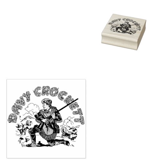 Tampons Encreurs Stamp Retro Davy Crockett Wood Art (Tamponné)