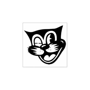 Tampons Encreurs Stand de chat noir d'Halloween Vintage