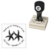 Tampons Encreurs Starfish Couple Wedding Thank You Rubber Stamp (Tamponné)