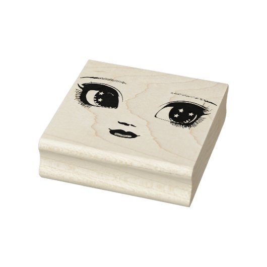 Tampons Encreurs Starry Big Eyes Doll Face Art original (Tampon)