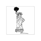 Tampons Encreurs Statue de la Liberté Rose Bouquet de la NYC Timbre (Impression)