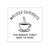Tampons Encreurs Steaming Cup de café Adresse de l'arc (Impression)