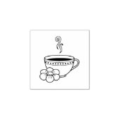Tampons Encreurs Steaming Cup of Tea Coffee Free Cup Loyalty Card (Impression)