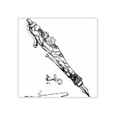 Tampons Encreurs Steampunk Gears Fountain Stylo en caoutchouc (Impression)