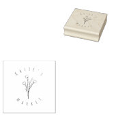 Tampons Encreurs Sticker floral moderne simple et élégant (Tamponné)