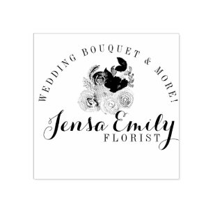 Tampons Encreurs Studio de l'artiste logo bouquet de fleurs fleuris