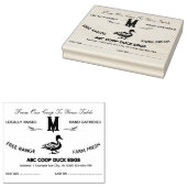 Tampons Encreurs Style agricole Monogramme DucK Oeuf Carton Timbre (Tamponné)