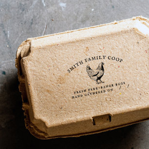 Tampons Encreurs Style vintage Famille Farmstead OEuf Carton Timbre