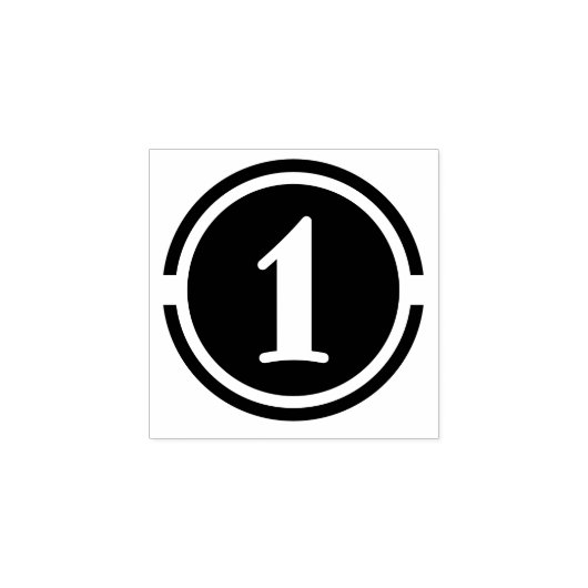 Tampons Encreurs "Stylisé Numéro 1" Timbre en caoutchouc (Impression)