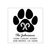 Tampons Encreurs Sucre de canne de Noël Empreinte de patte Adresse (Impression)