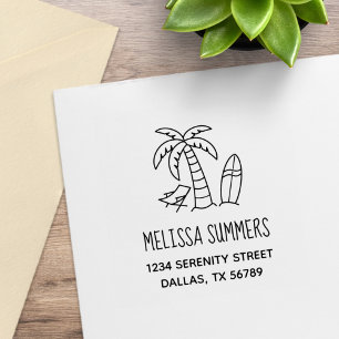 Tampons Encreurs Summer Beach Palm Surboard Adresse
