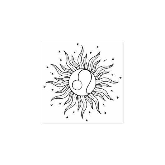 Tampons Encreurs Sun Horoscope Leo (Impression)