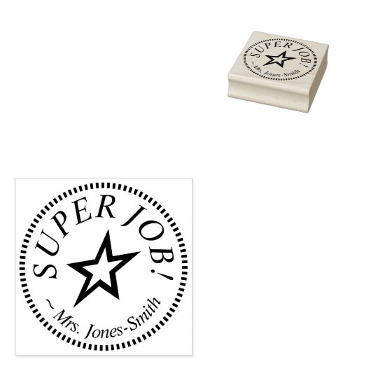 Tampons Encreurs "SUPER JOB !" Timbre en caoutchouc de l'assistant  (Tamponné)