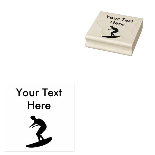 Tampons Encreurs Surfer Sur Un Surf En Caoutchouc (Tamponné)