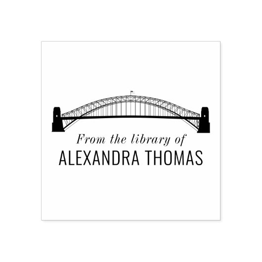 Tampons Encreurs Sydney Harbour Bridge "From the Library of" Livre (Impression)