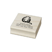 Tampons Encreurs Symbole de chat rayé mignon cachet d'adresse de re (Tampon)