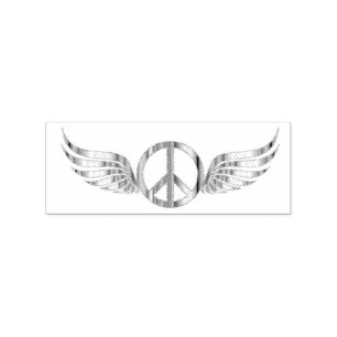 Tampons Encreurs Symbole de paix hippie à ailes Thunder_Cove