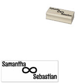 Tampons Encreurs Symbole d'infini mignon simple personnalisé deux n (Tamponné)