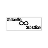 Tampons Encreurs Symbole d'infini mignon simple personnalisé deux n (Impression)