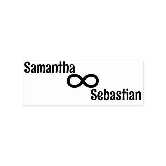 Tampons Encreurs Symbole d'infini mignon simple personnalisé deux n (Impression)
