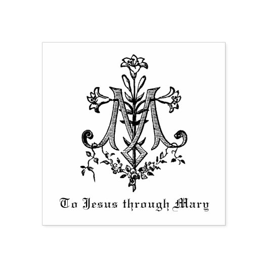 Tampons Encreurs Symbole marial de la Vierge Catholique (Impression)