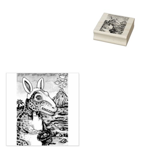 TAMPONS ENCREURS T-REX TYRANNOSAURUS, POMPIER EN CAOUTCHOUC DE DINO (Tamponné)