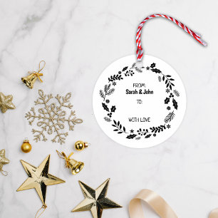 Tampons Encreurs Tag de couple de couronne de Noël