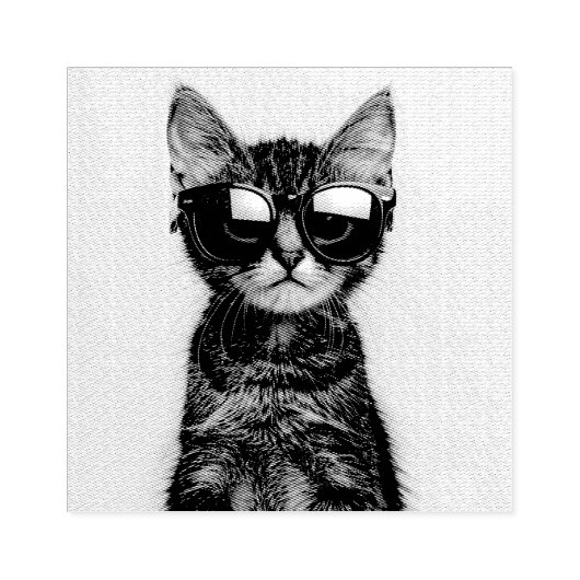 TAMPONS ENCREURS TAMPO ÉLASTIQUE CHAT TABBY COOL (Impression)