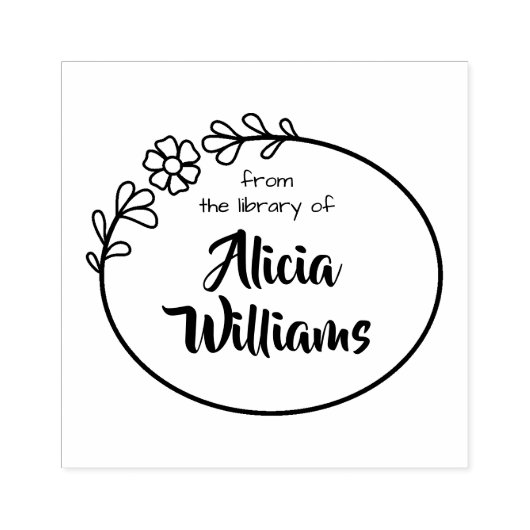 Tampons Encreurs Tampon, cadre floral (Impression)