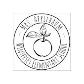 Tampons Encreurs Teacher Apple Timbre d'art personnalisé en bois (Impression)