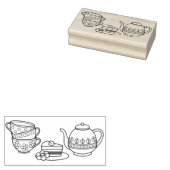 Tampons Encreurs Teapot, Teapup et Cake (Tamponné)