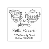 Tampons Encreurs Teapot, Teapups et Cake Address (Impression)