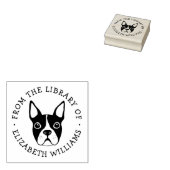 Tampons Encreurs Terrier boston mignon de la bibliothèque du nom du (Tamponné)