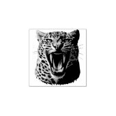 Tampons Encreurs Tête d'attaque du léopard (Impression)